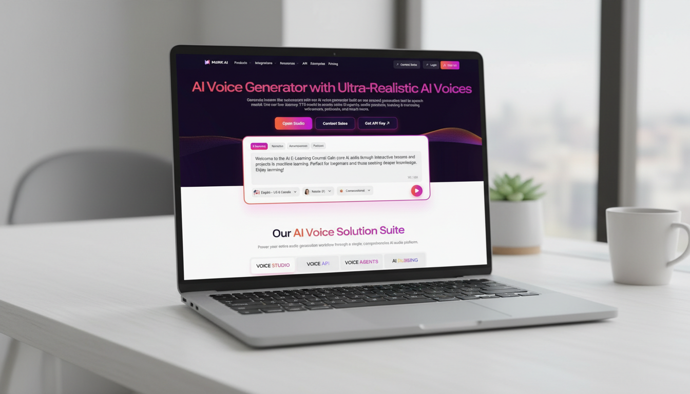 Murf.ai dashboard showing high-quality AI voice options for professional text-to-speech content creation